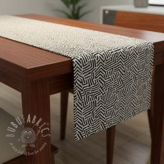 Tkanina dekoracyjna jacquard Mesopotamie allover graphite