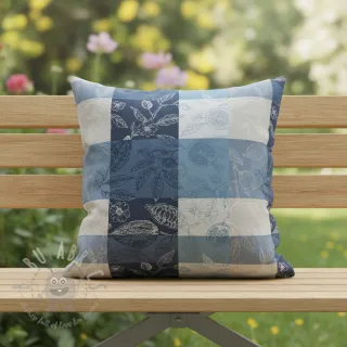 Tkanina dekoracyjna FRENCH TABLE CLOTH JACQUARD Cabosse allover indigo