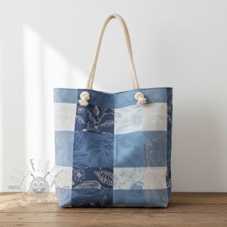 Tkanina dekoracyjna FRENCH TABLE CLOTH JACQUARD Cabosse allover indigo