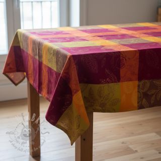 Tkanina dekoracyjna FRENCH TABLE CLOTH JACQUARD Cabosse allover harissa