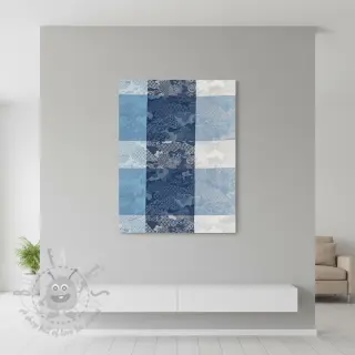 Tkanina dekoracyjna FRENCH TABLE CLOTH JACQUARD Niwa allover indigo