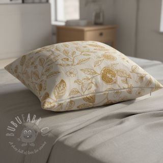 Tkanina dekoracyjna RUSTIC VINTAGE PRINT Granata peanut