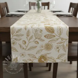 Tkanina dekoracyjna RUSTIC VINTAGE PRINT Granata peanut