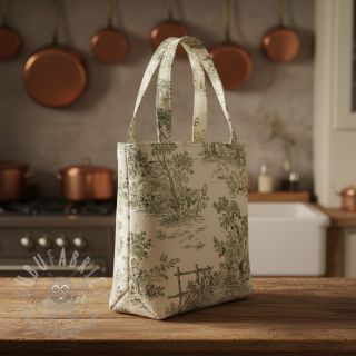 Tkanina dekoracyjna RUSTIC VINTAGE PRINT Gabrielle kaki