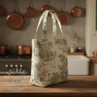 Tkanina dekoracyjna RUSTIC VINTAGE PRINT Gabrielle kaki