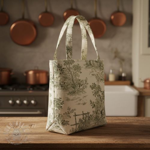 Tkanina dekoracyjna RUSTIC VINTAGE PRINT Gabrielle kaki