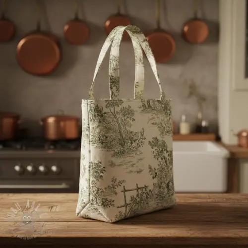 Tkanina dekoracyjna RUSTIC VINTAGE PRINT Gabrielle kaki
