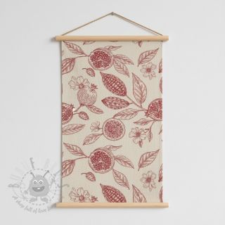 Tkanina dekoracyjna RUSTIC VINTAGE PRINT Granata groseille