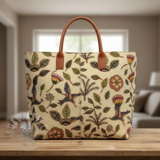 Tkanina dekoracyjna GOBELIN PREMIUM Primal Birdscape Art design B