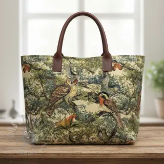 Tkanina dekoracyjna GOBELIN PREMIUM Bird Heritage Forest