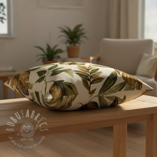 Tkanina dekoracyjna Linenlook Botanic Bold Leaf digital print