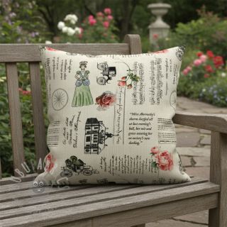 Tkanina dekoracyjna Linenlook Regal Newspaper digital print