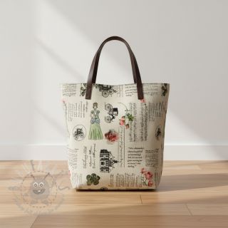 Tkanina dekoracyjna Linenlook Regal Newspaper digital print