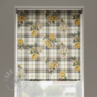 Tkanina dekoracyjna Linenlook Classic Peony Check digital print
