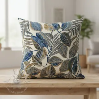 Tkanina dekoracyjna jacquard Cacao allover bleu