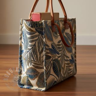 Tkanina dekoracyjna jacquard Cacao allover bleu