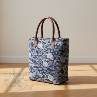 Tkanina dekoracyjna jacquard Draco indigo