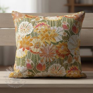 Tkanina dekoracyjna jacquard Opium allover kaki