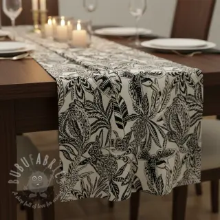 Tkanina dekoracyjna jacquard Fortuna blanc