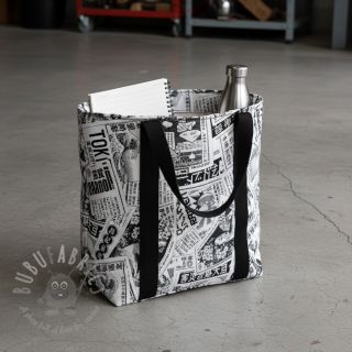 Tkanina dekoracyjna jacquard  Neo noir blanc