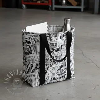 Tkanina dekoracyjna jacquard  Neo noir blanc