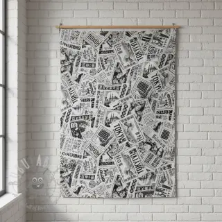 Tkanina dekoracyjna jacquard  Neo noir blanc