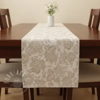 Tkanina dekoracyjna jacquard Jacobean lin
