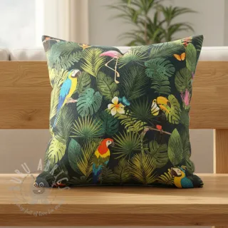 Tkanina dekoracyjna premium Tropical jungle bird digital print
