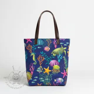 Tkanina dekoracyjna premium Underwater sea life digital print