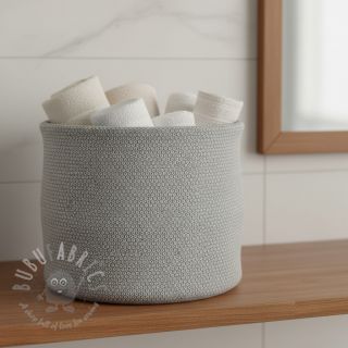 Tkanina dekoracyjna DOBBY Coloured Dot grey