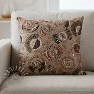 Tkanina dekoracyjna jacquard Mandala Circle Sun