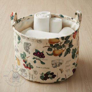 Tkanina dekoracyjna premium Linenlook Redfruit Jam Recipe digital print