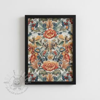 Tkanina dekoracyjna premium Linenlook Bloom Fruit Paradise digital print