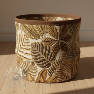 Tkanina dekoracyjna premium Leaf Embroidery digital print