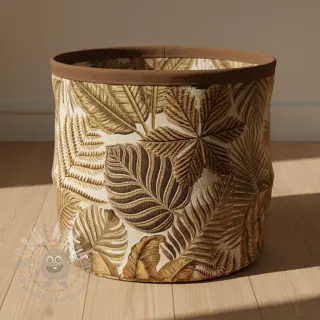 Tkanina dekoracyjna premium Leaf Embroidery digital print