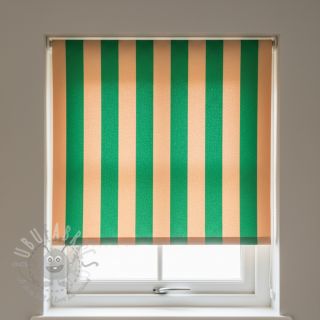 Tkanina dekoracyjna premium Joyful Basic Stripe green digital print