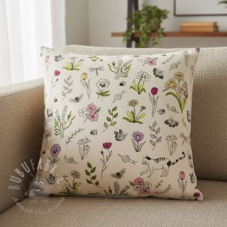 Tkanina dekoracyjna Linenlook Spring Doodle Time