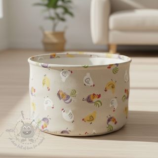 Tkanina dekoracyjna Linenlook Rooster And Chick