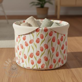 Tkanina dekoracyjna premium Hand Drawn Tulip