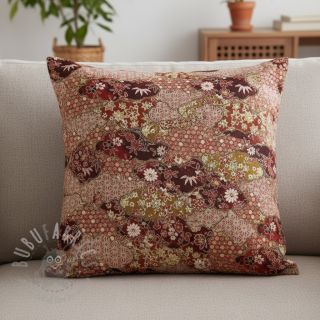 Tkanina dekoracyjna jacquard Nuage allover rouge