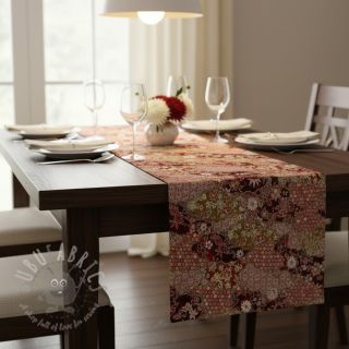 Tkanina dekoracyjna jacquard Nuage allover rouge