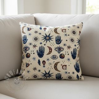 Tkanina dekoracyjna jacquard Namaste allover blanc