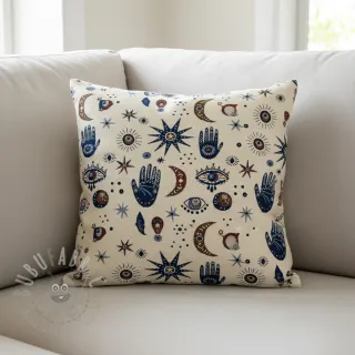 Tkanina dekoracyjna jacquard Namaste allover blanc