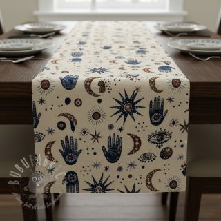 Tkanina dekoracyjna jacquard Namaste allover blanc