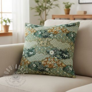 Tkanina dekoracyjna jacquard Nuage allover kaki