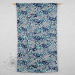 Tkanina dekoracyjna jacquard Nuage allover bleu