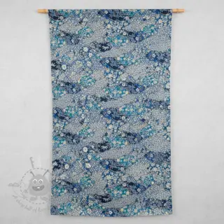 Tkanina dekoracyjna jacquard Nuage allover bleu