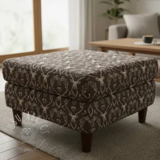 Tkanina dekoracyjna jacquard DOUBLE FACE Landhaus Deer Heart taupe