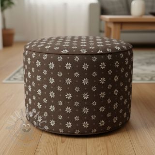 Tkanina dekoracyjna jacquard DOUBLE FACE Landhaus Edelweiss taupe