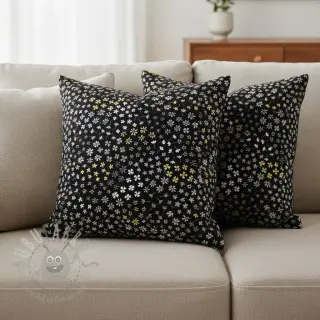 Tkanina dekoracyjna jacquard Flower Mix Sprinkle metallic deluxe
